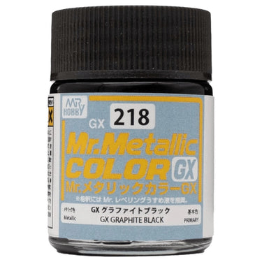 Mr Hobby (Gunze) GX218 Mr Metallic Color GX Graphite Black Lacquer Paint 18ml